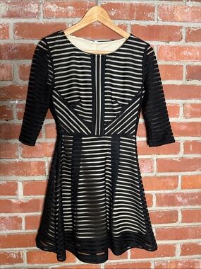 Black nude illusion Dress